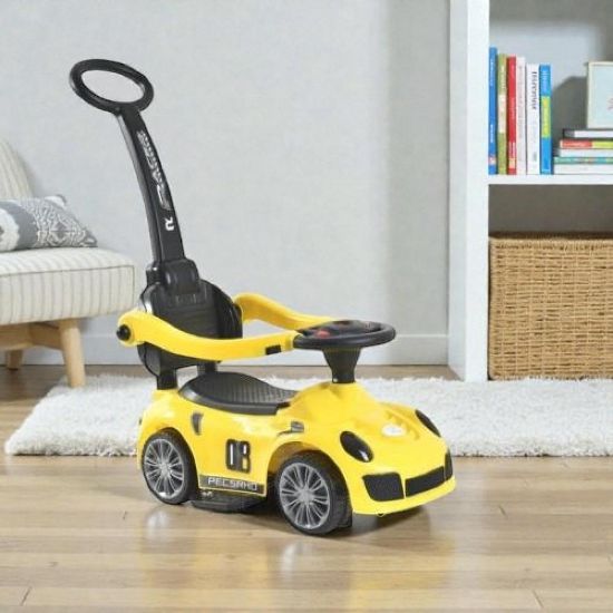 صورة سيارة دفع أطفال بمقبض تحكم